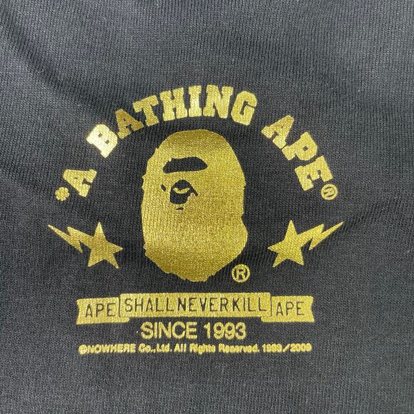 BAPE 2009 Gold Flames Tee Size L - Picture 10 of 10